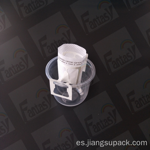 Papel portátil colgando taza de café bolso de filtro de café goteo